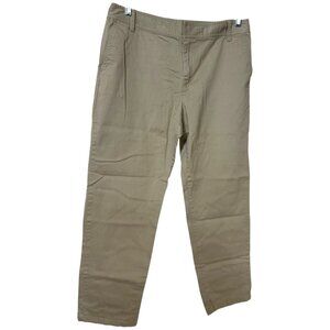 Liz Claiborne Audra Petite Tan Khaki Pants -‎ Women's Size 14 petite